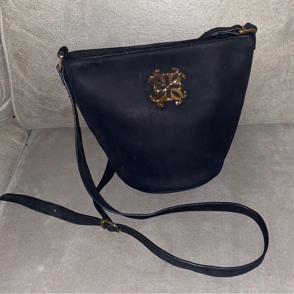 50%off w❤️ Rustic Cuff Black Suede Leather purse tote handbag -SALE was $50